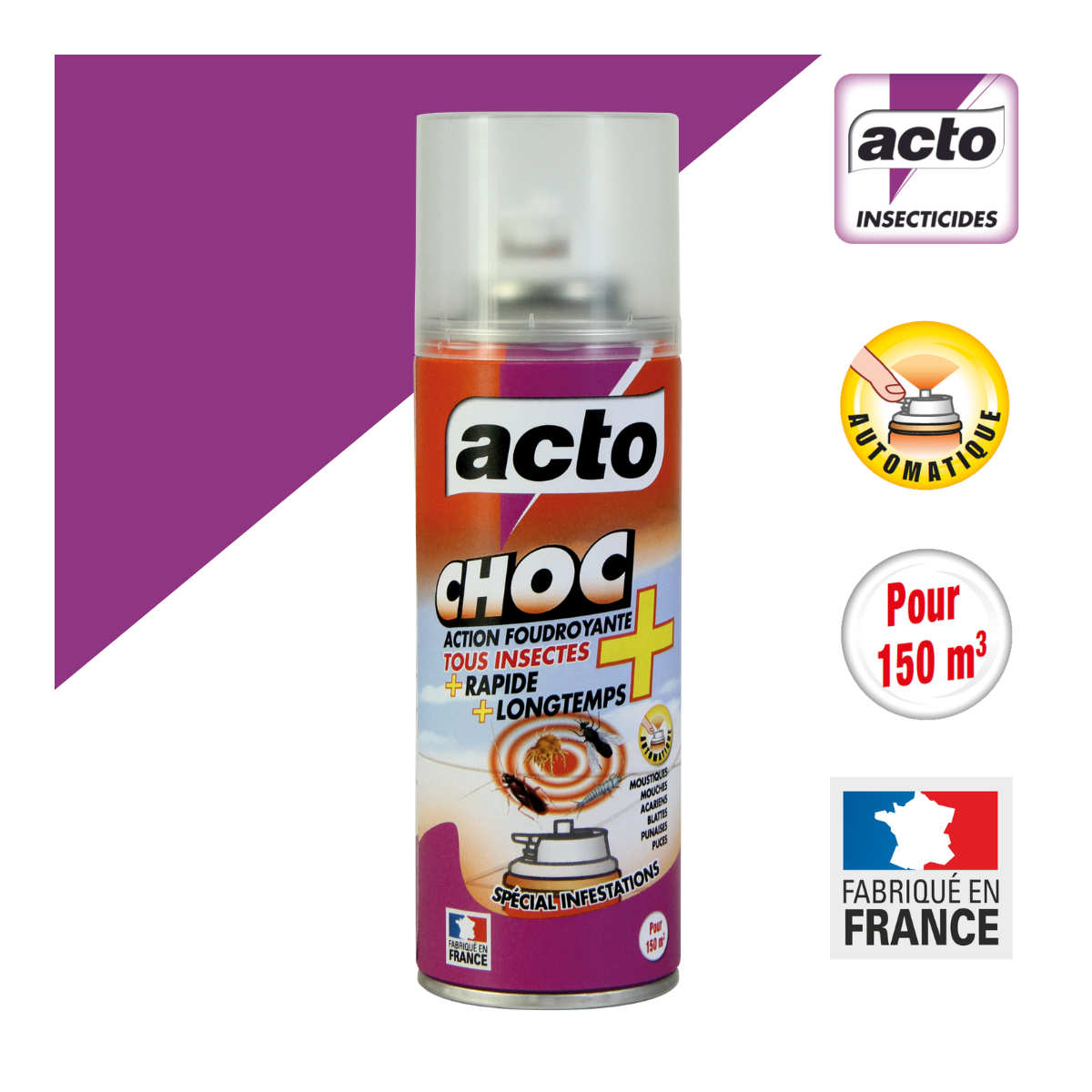 Lot de 2 Aérosols ACTO CHOC : Pour une Maison Sans Insectes - Image 3
