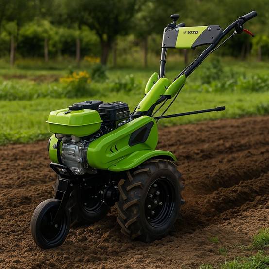 Motoculteur à essence Moteur 4 temps 212 Cm3 7CV 5200W + Jeu de FRAISES + Butteur Idéal Jardin & Maraîchage VITO - Image 3