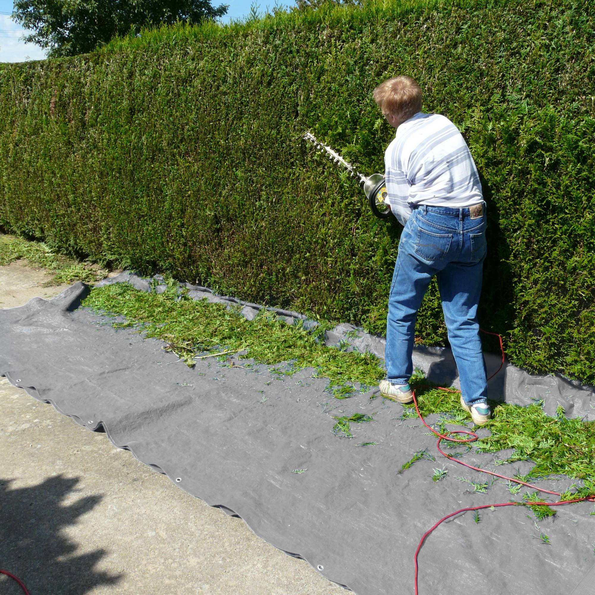 Ecd-Germany - Bâche de Protection Imperméable à l'Eau avec Oeillets - 2x3m 6m² 180g/m²- Polyéthylène PE Gris - Résistant à la Moisissure - Image 7