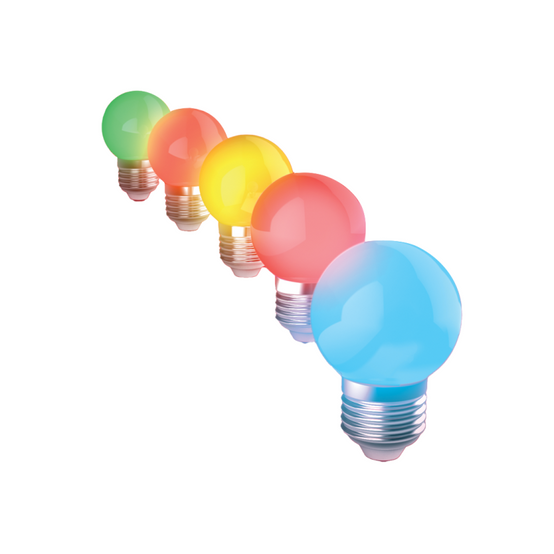 Xanlite - Lot de 5 Ampoules LED, Culot E27, RVB, Spécial Extérieur - PACK5EEGRLPRVBJR - Image 1