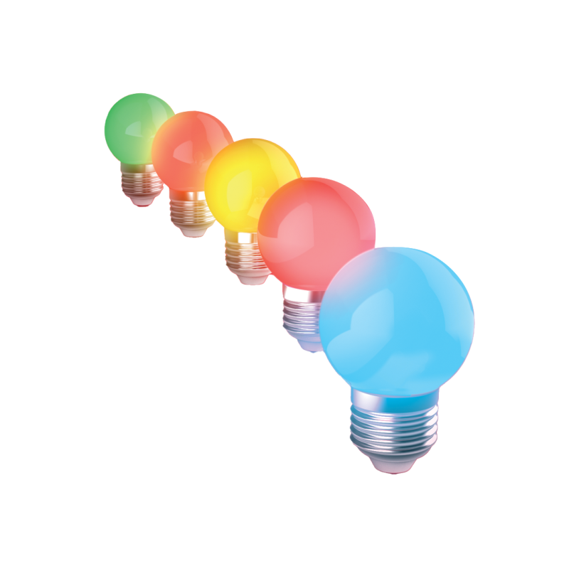 Xanlite - Lot de 5 Ampoules LED, Culot E27, RVB, Spécial Extérieur - PACK5EEGRLPRVBJR