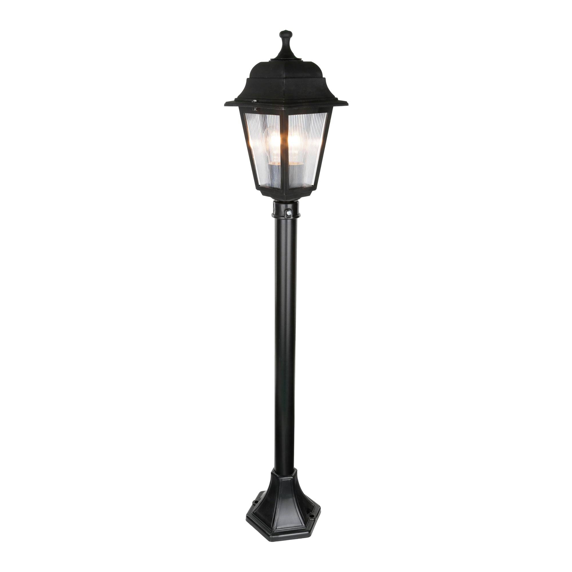 Helloshop26 - Lampadaire lampe lumière luminaire extérieur 100 cm E27 noir - Image 1