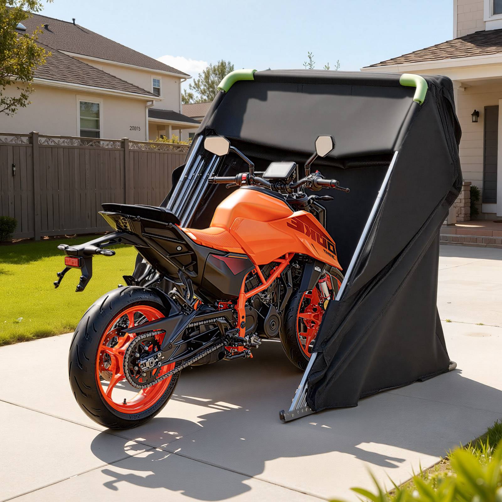 Vevor - VEVOR Abri Garage Moto Tente Garage Rabattable 279x109,5x160 cm avec Serrure - Image 8