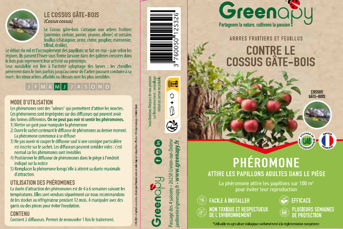 Biotop - Biotop - Phéromone Cossus gâte-bois pour piégeage des adultes x2 - Image 1