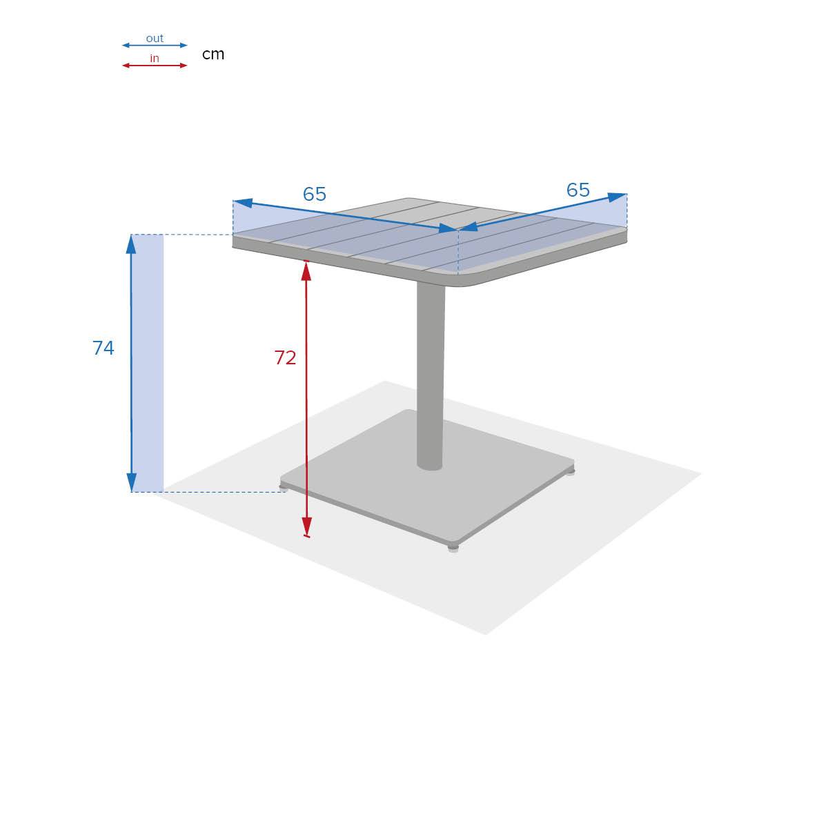 Hesperide - Table de jardin carrée "Phuket" vert olive 2 places en acier traité époxy Hespéride - Image 4