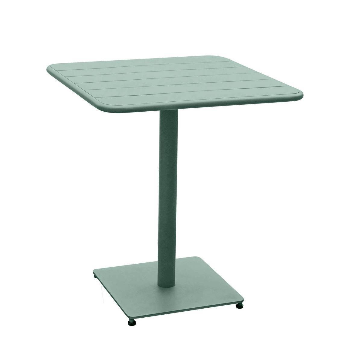 Hesperide - Table de jardin carrée "Phuket" vert olive 2 places en acier traité époxy Hespéride - Image 2