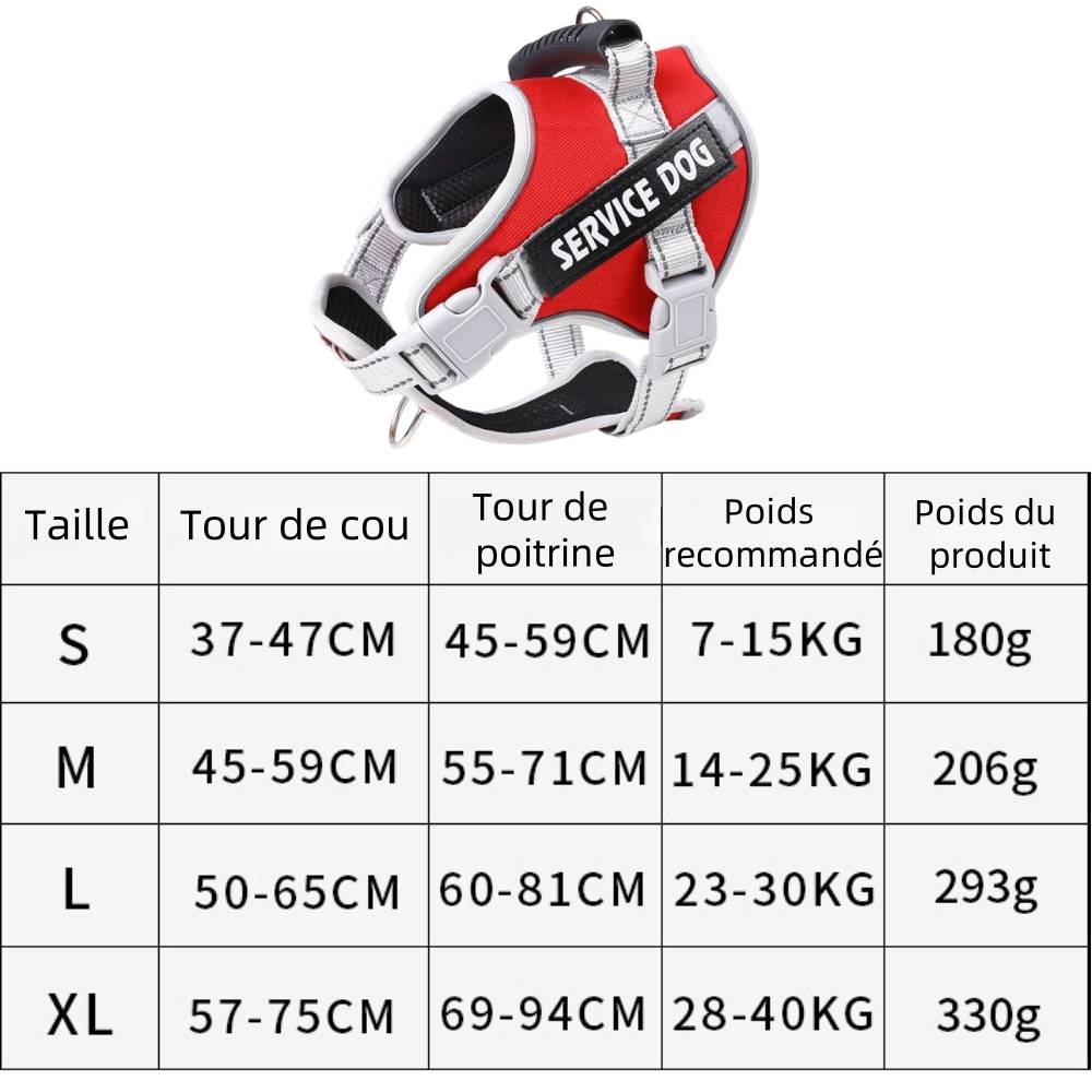 Harnais réfléchissant pour grands chiens s - IntiMeg - Image 5