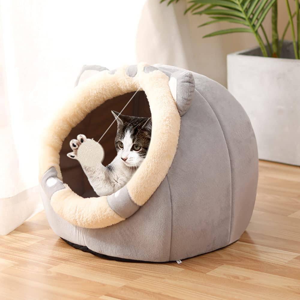 Lit pour Chat et Chien 45x48x33 cm gris