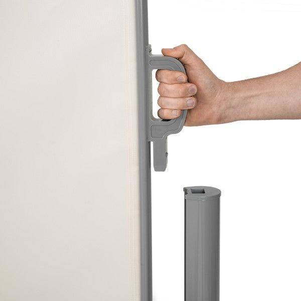 Helloshop26 - Auvent store latéral brise-vue abri soleil aluminium rétractable 200 x 300 cm beige - Image 4