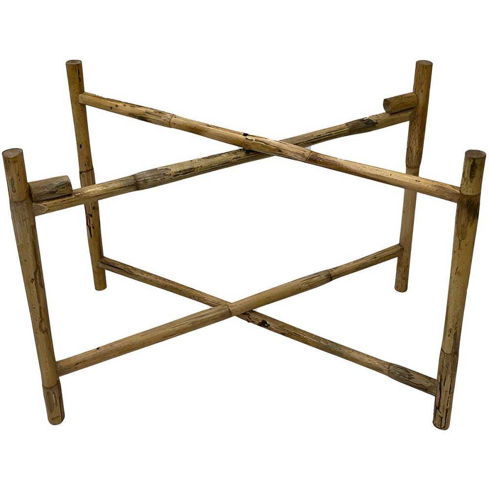 Bazardeluxe - Plateau en métal avec trépied en bambou Jali 60 cm - Image 4