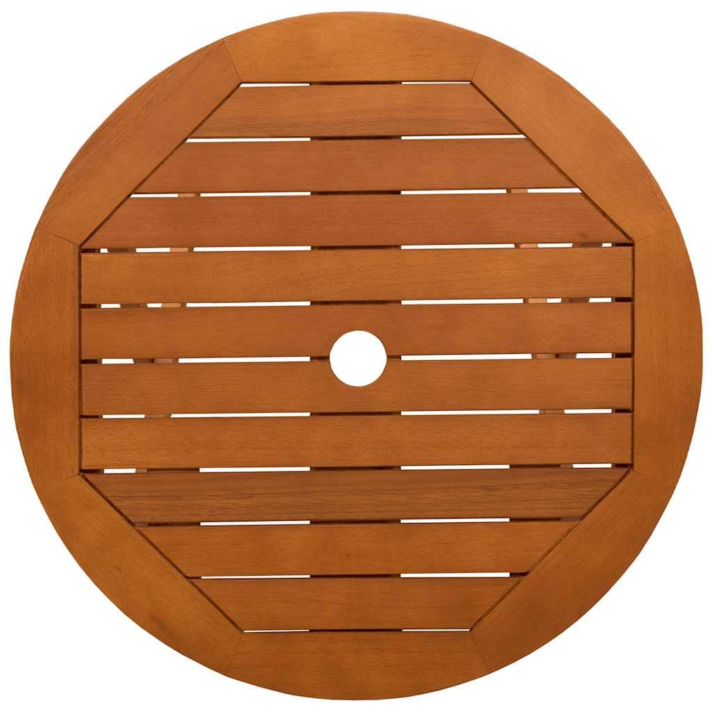 Table de jardin pliable bois d'eucalyptus solide Ø60 x 60 x 75 cm - PANGIVO - Image 5