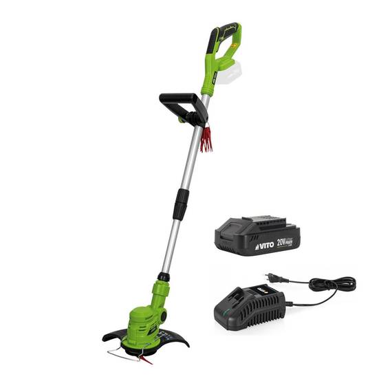 Coupe Bordure sans fil 20V + Batterie lithium 2AH + Chargeur + Jeu de 20 lames coupantes VITO LI - Image 1