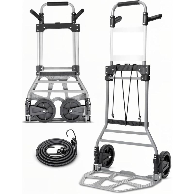 Diable pliable Chariot de transport charge max.150kg pliable grande capacité de charge - Image 1