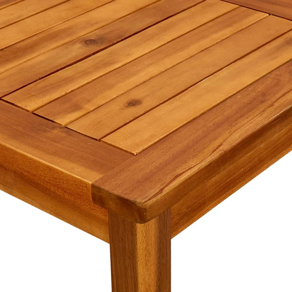 Petite Table Basse Carrée de Jardin 45cm en Bois d'Acacia Massif Huilé à Lattes – ComfortXL Outdoor Living - Image 6