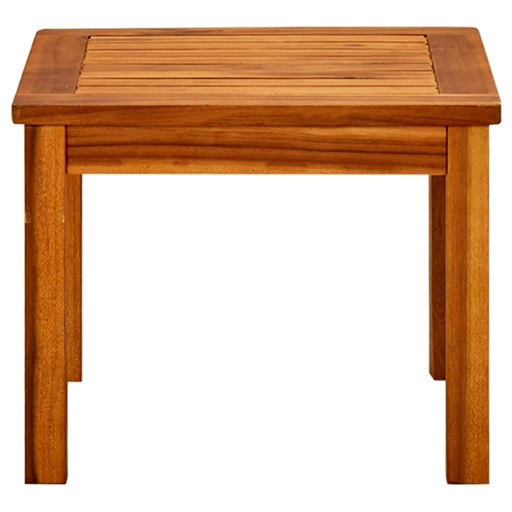 Petite Table Basse Carrée de Jardin 45cm en Bois d'Acacia Massif Huilé à Lattes – ComfortXL Outdoor Living - Image 3