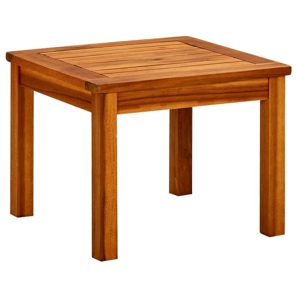 Petite Table Basse Carrée de Jardin 45cm en Bois d'Acacia Massif Huilé à Lattes – ComfortXL Outdoor Living - Image 1