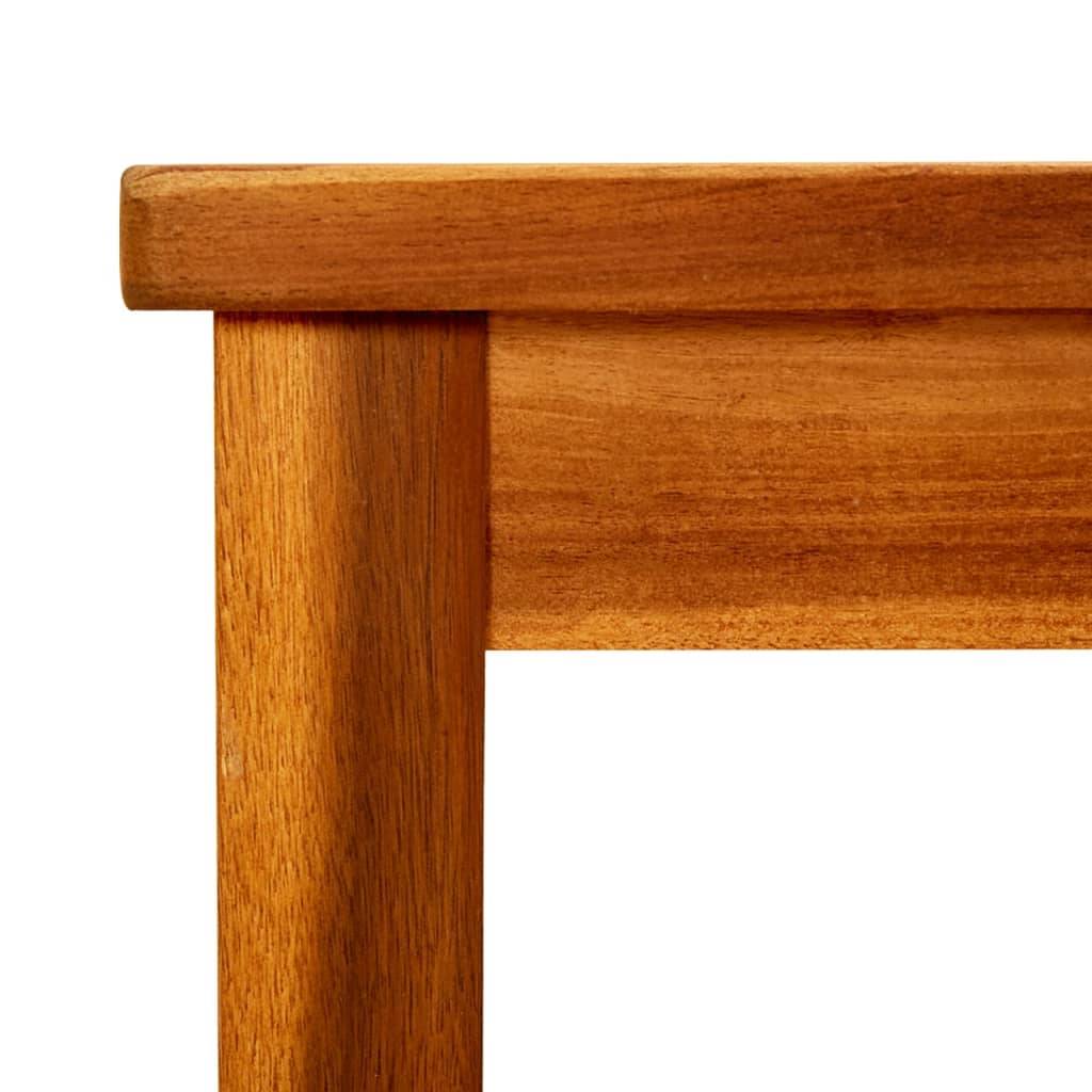 Petite Table Basse Carrée de Jardin 45cm en Bois d'Acacia Massif Huilé à Lattes – ComfortXL Outdoor Living - Image 5