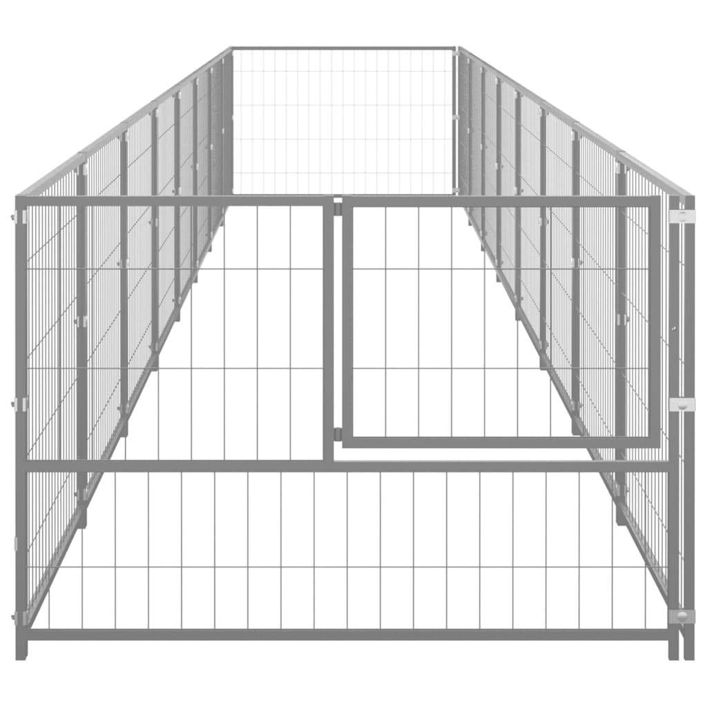 Vidaxl - Chenil Argenté 8 m² Acier vidaXL 3082106 - Image 9