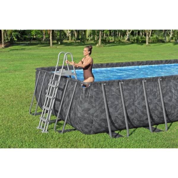 Bestway - Kit Piscine hors sol tubulaire BESTWAY - APX 365™ - 732 x 366 x 132 cm - Rectangulaire (Filtre a sable, 250 g polysphere, éch - Image 5