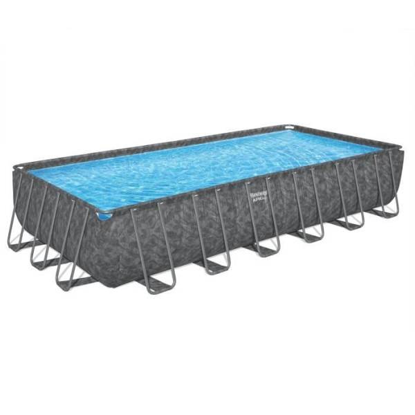 Bestway - Kit Piscine hors sol tubulaire BESTWAY - APX 365™ - 732 x 366 x 132 cm - Rectangulaire (Filtre a sable, 250 g polysphere, éch - Image 3