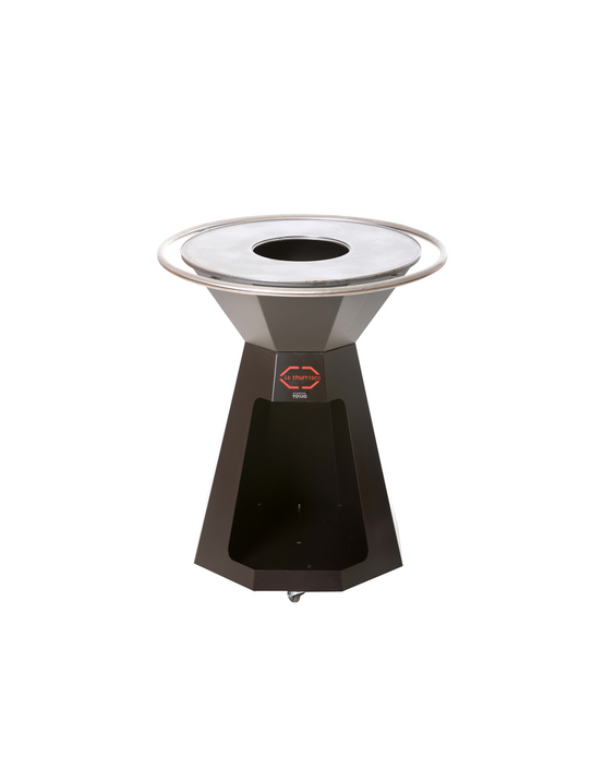Brasero pyramidal epoxy noir main courante inox ø70 - Image 1