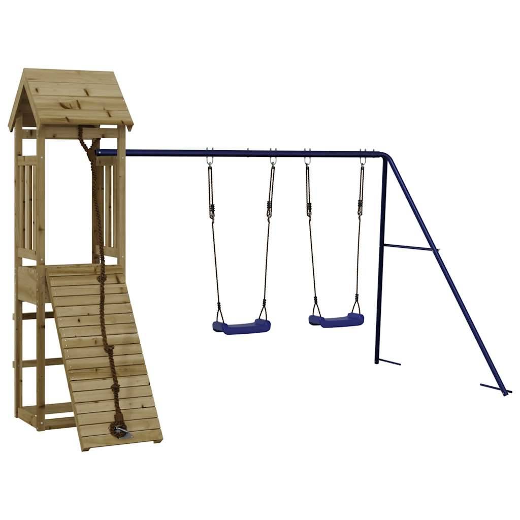 Aire de jeux d'extérieur - Jeu Plein air enfant bois de pin imprégné-JU1639 - Image 1