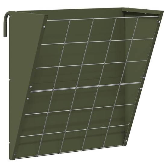 Mangeoire Fourrage Suspendue Métal 5kg Ecurie Vert Olive - ComfortXL Outdoor Living - Image 2