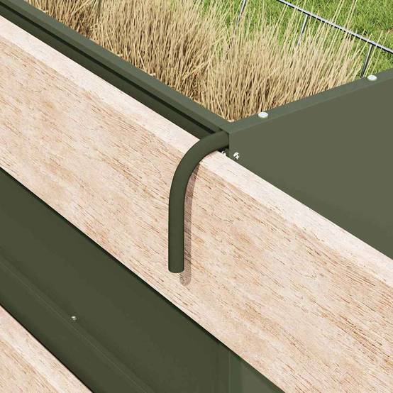 Mangeoire Fourrage Suspendue Métal 5kg Ecurie Vert Olive - ComfortXL Outdoor Living - Image 4