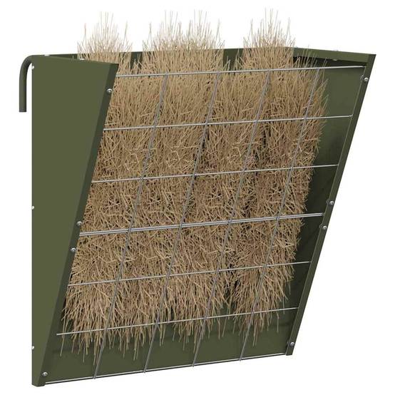 Mangeoire Fourrage Suspendue Métal 5kg Ecurie Vert Olive - ComfortXL Outdoor Living - Image 3