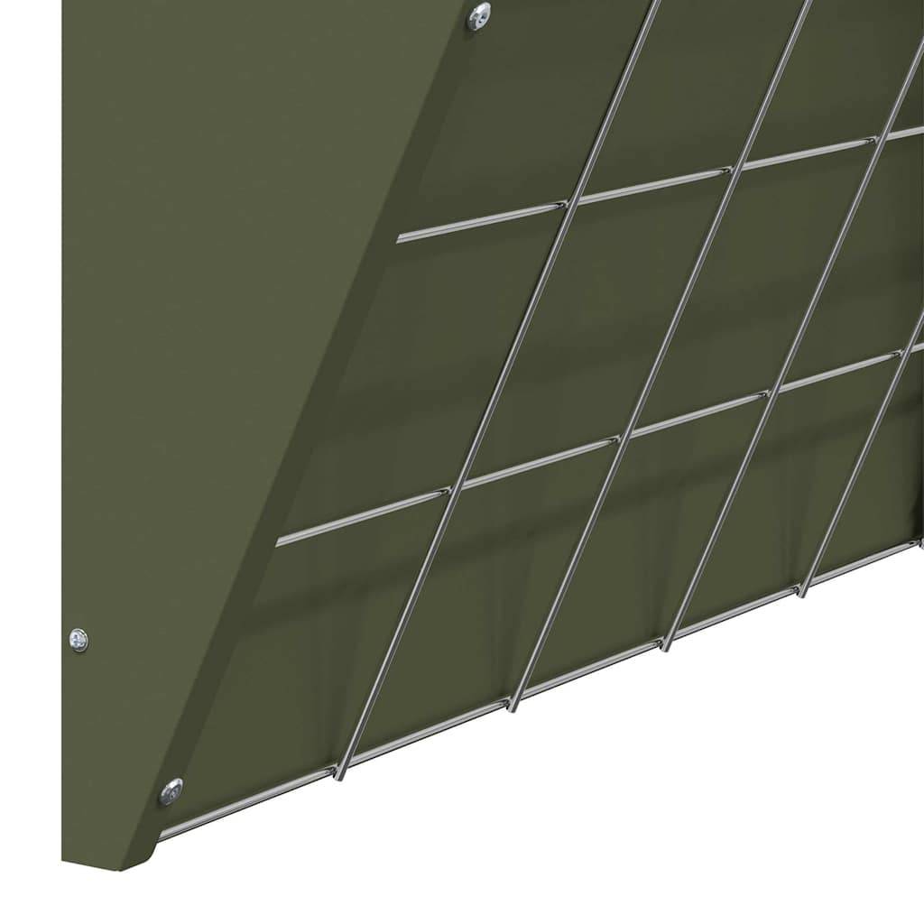 Mangeoire Fourrage Suspendue Métal 5kg Ecurie Vert Olive - ComfortXL Outdoor Living - Image 9