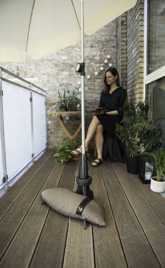 Baser - Pied pour parasol de balcon marron foncé - 25 Kg - de Ø20 à 40 mm Baser - Image 3