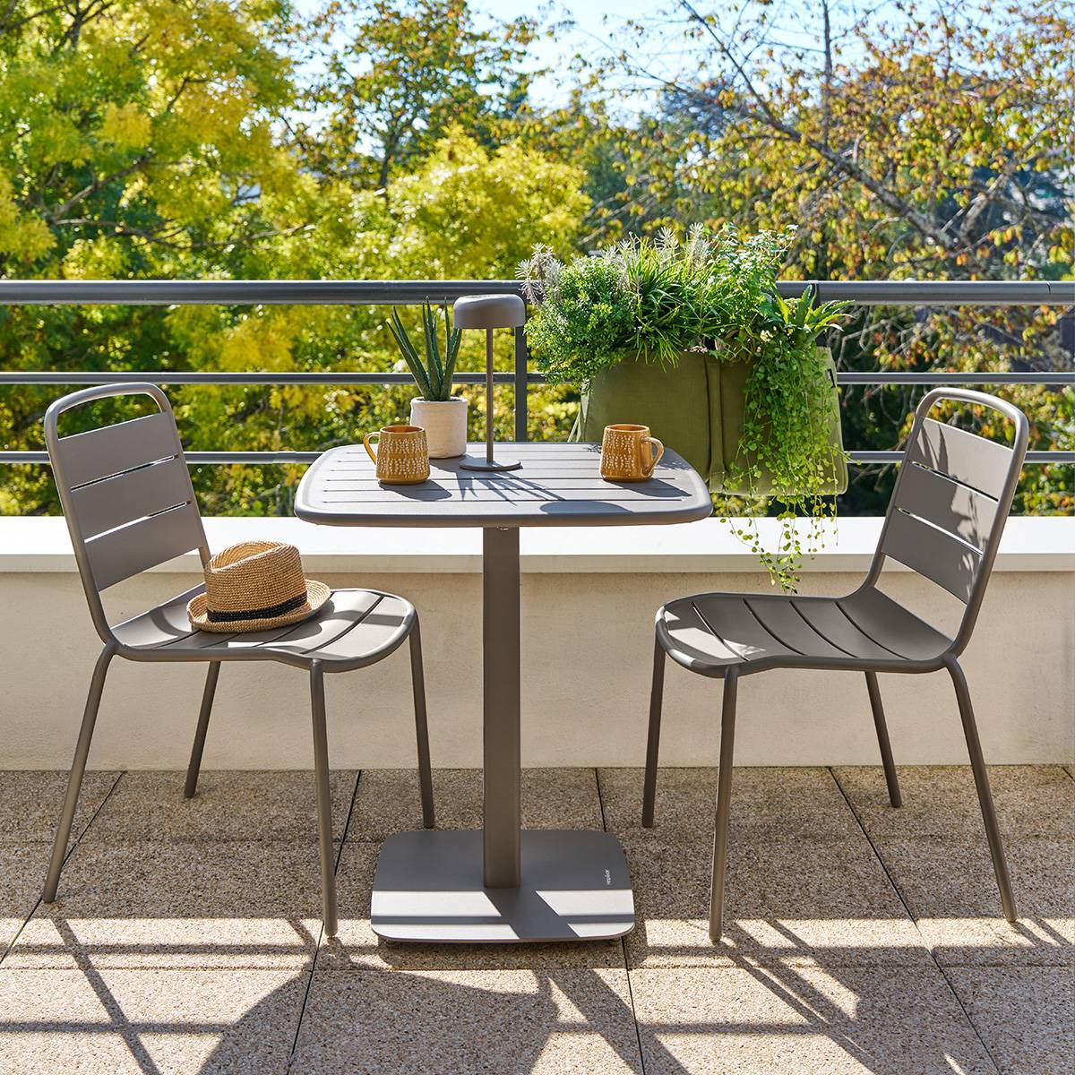Hesperide - Table de jardin 2 places Alegoria 70x70cm café - Hespéride - Image 1