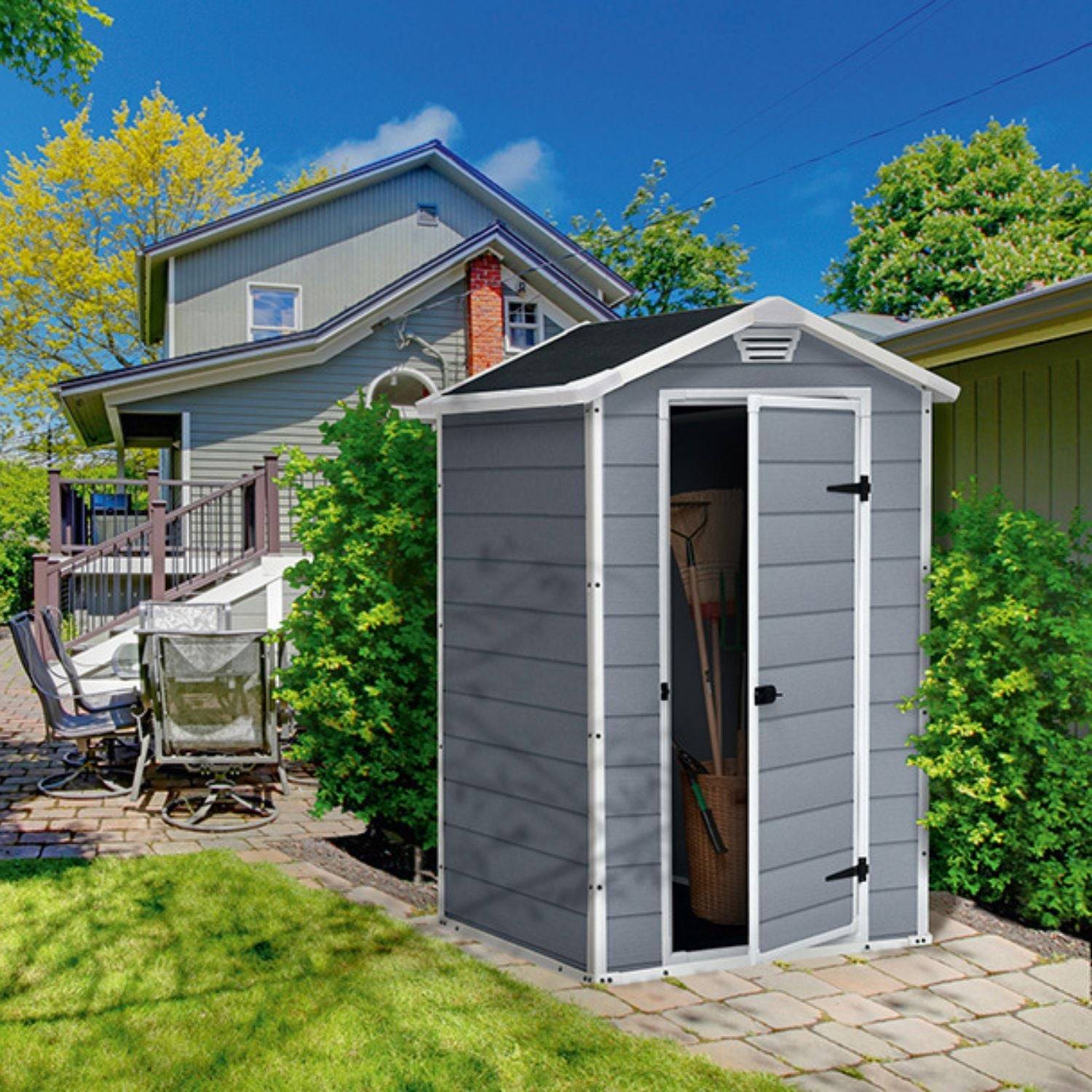 Keter - Abri de jardin 1,22m² MANOR 4x3 Gris Keter - Image 2