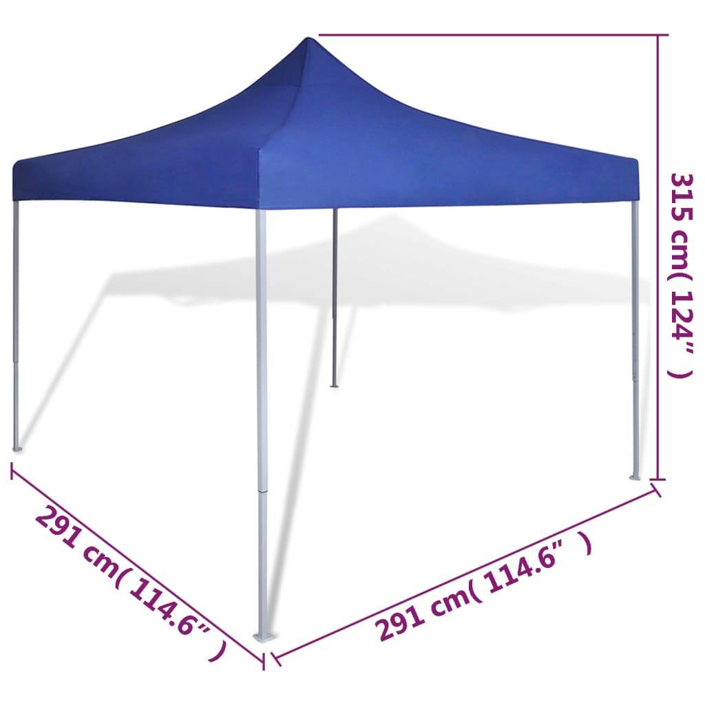 Prolenta Premium - Pergola polyester bleu 291 x 291 x 315 cm - Prolenta premium p372.8 - Image 8