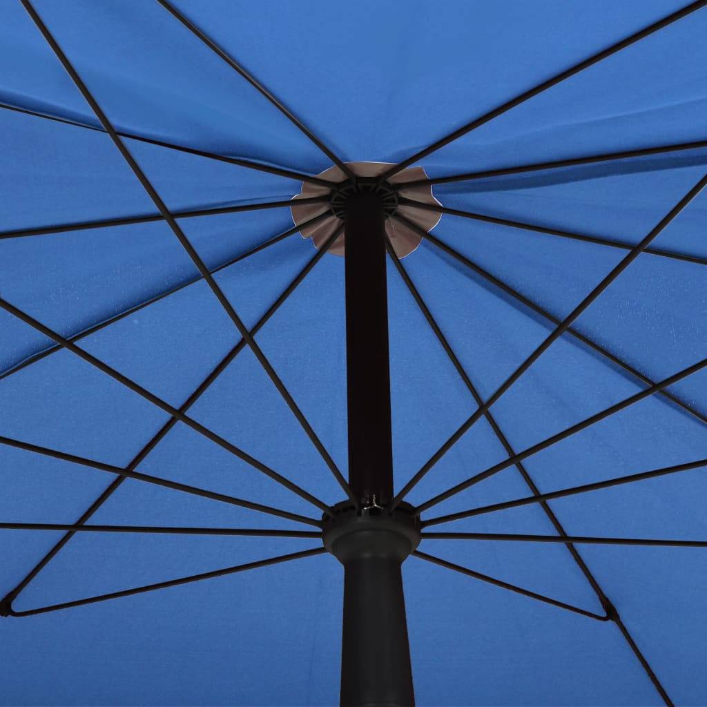 Helloshop26 - Parasol de jardin avec mât 200 x 130 cm bleu azuré - Image 5