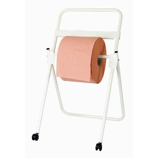 Dévidoir de papier sur pied pour bobine d'essuyage 35cm max, garages, les chantiers, ateliers de maintenance et d'entretien - Image 1