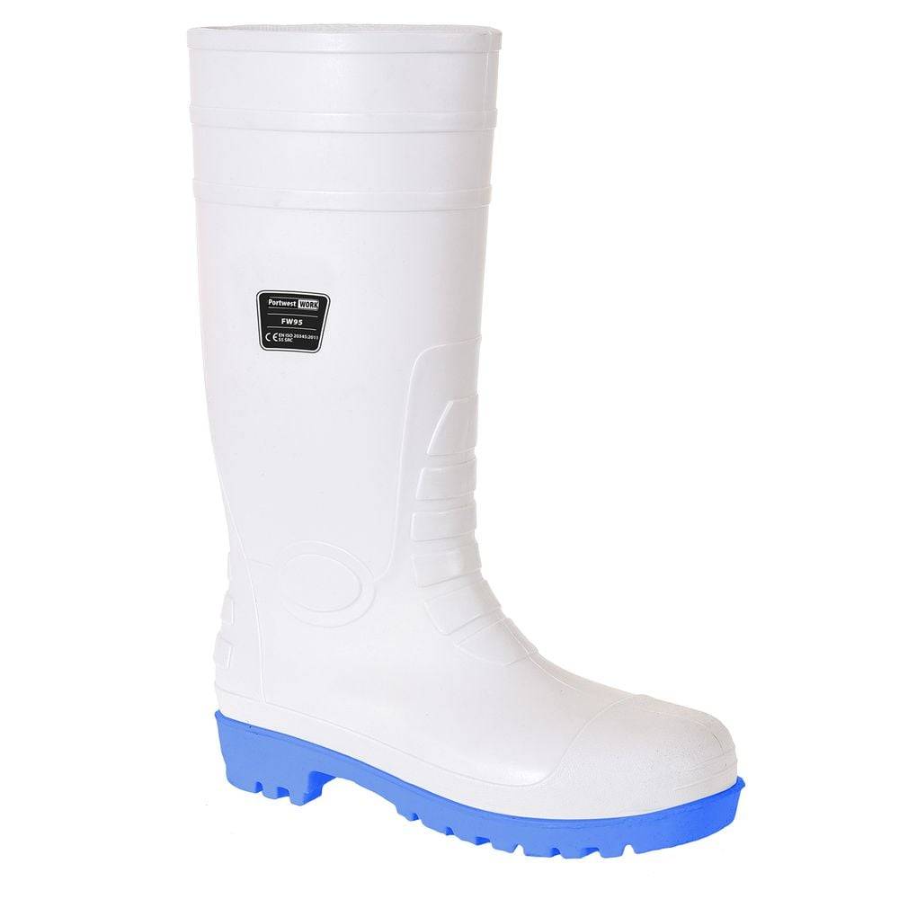 Bottes de sécurité Wellington S5 Portwest Blanc 44