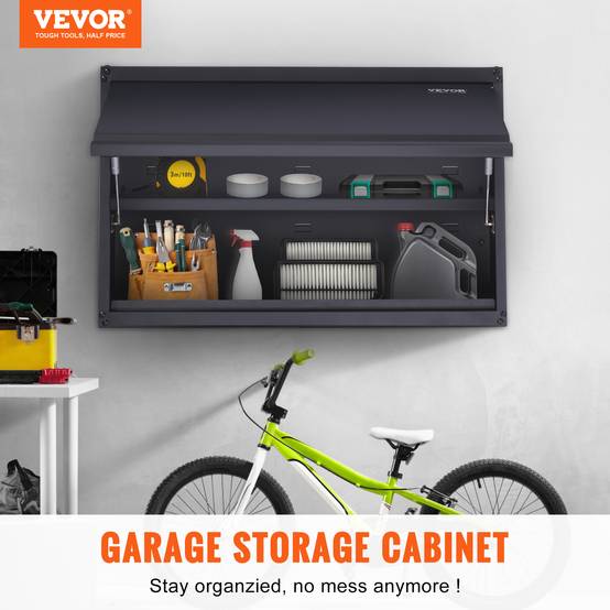 Vevor - VEVOR Armoire garage métal, charge 54 kg/étagère, réglable. Porte à verrouillage poussoir. Pour bureau, atelier. - Image 2