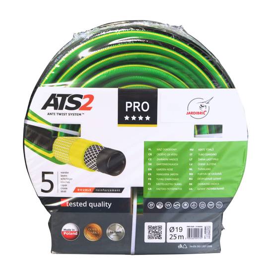 Jardibric - Jardibric - Tuyau d'Arrosage PRO 25 m Ø19 mm 5 Couches - Résistant 30 Bars, Anti-UV, Anti-Algues, Flexible Toutes Saisons, Guipé Tricoté - Image 1