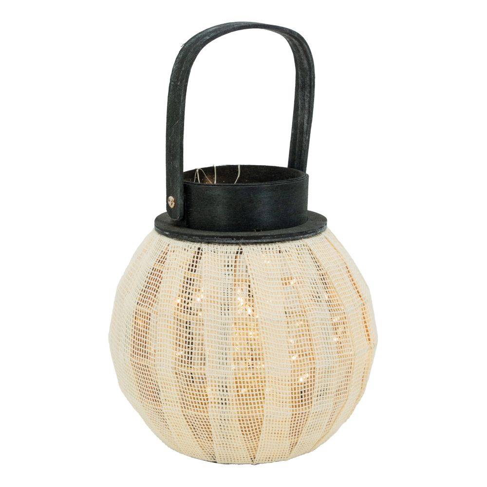 Aubry Gaspard - Lanterne ronde en bois et coton Rond - Image 2