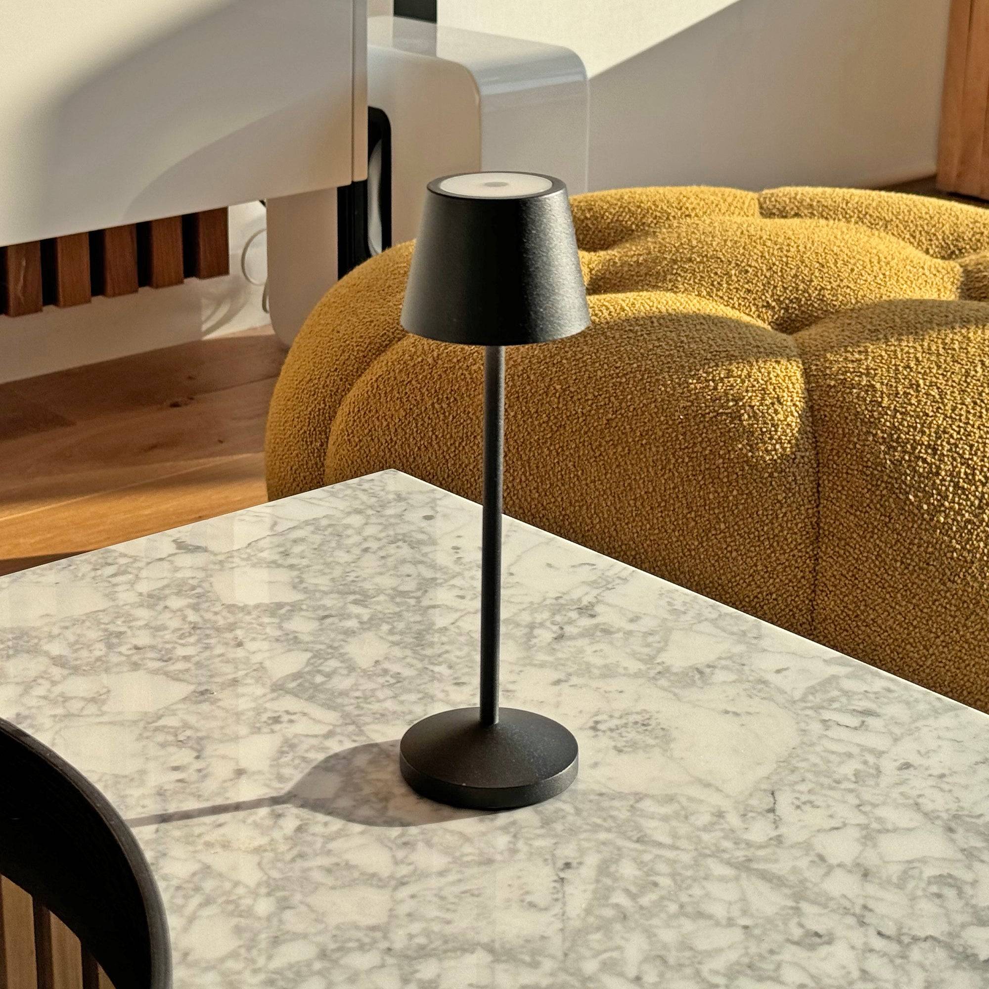 Lumisky - Lampe de table sans fil EMILY Noir H25cm - Image 7