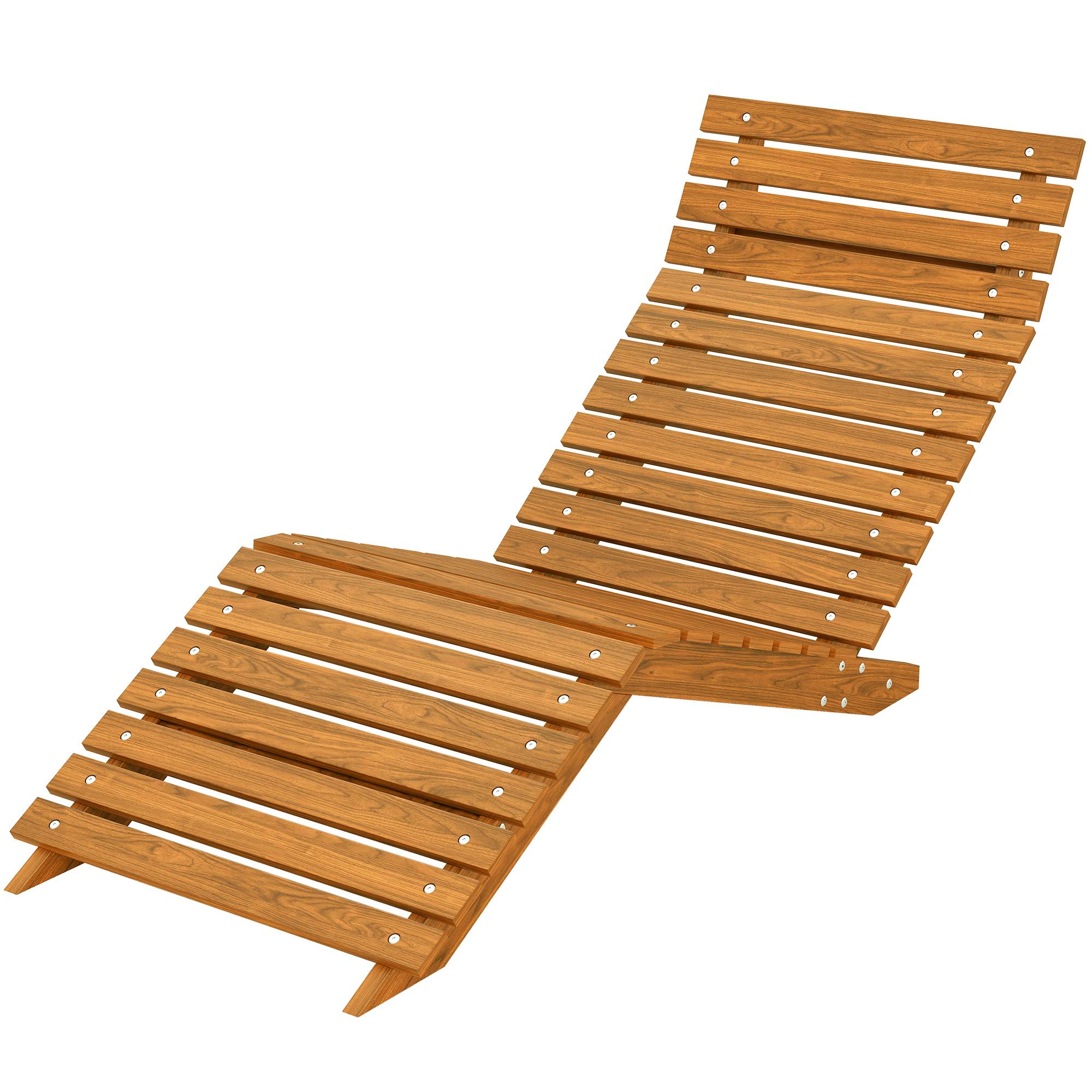 ComfortXL - Bain de Soleil Bois Massif Extérieur Design Ergonomique Courbé Marron 170cm - ComfortXL Outdoor Living - Image 2