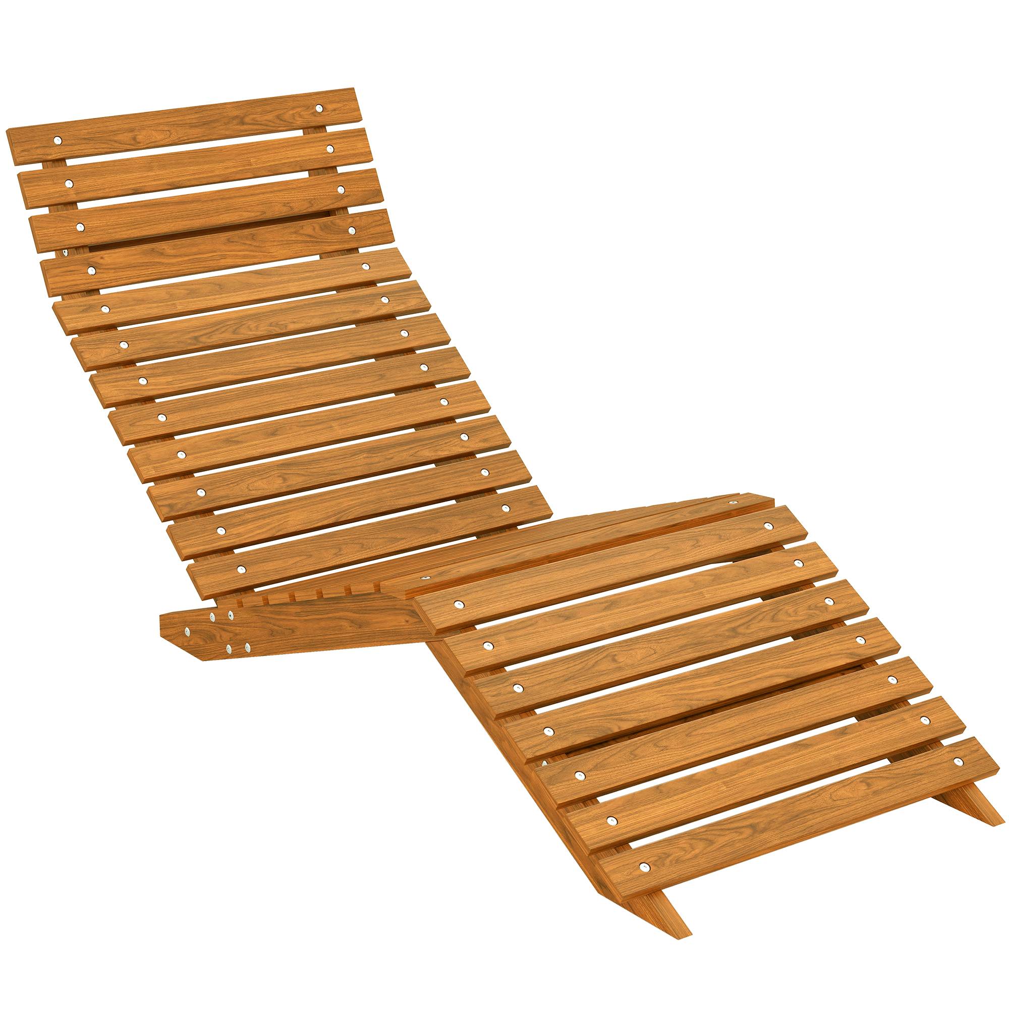 ComfortXL - Bain de Soleil Bois Massif Extérieur Design Ergonomique Courbé Marron 170cm - ComfortXL Outdoor Living