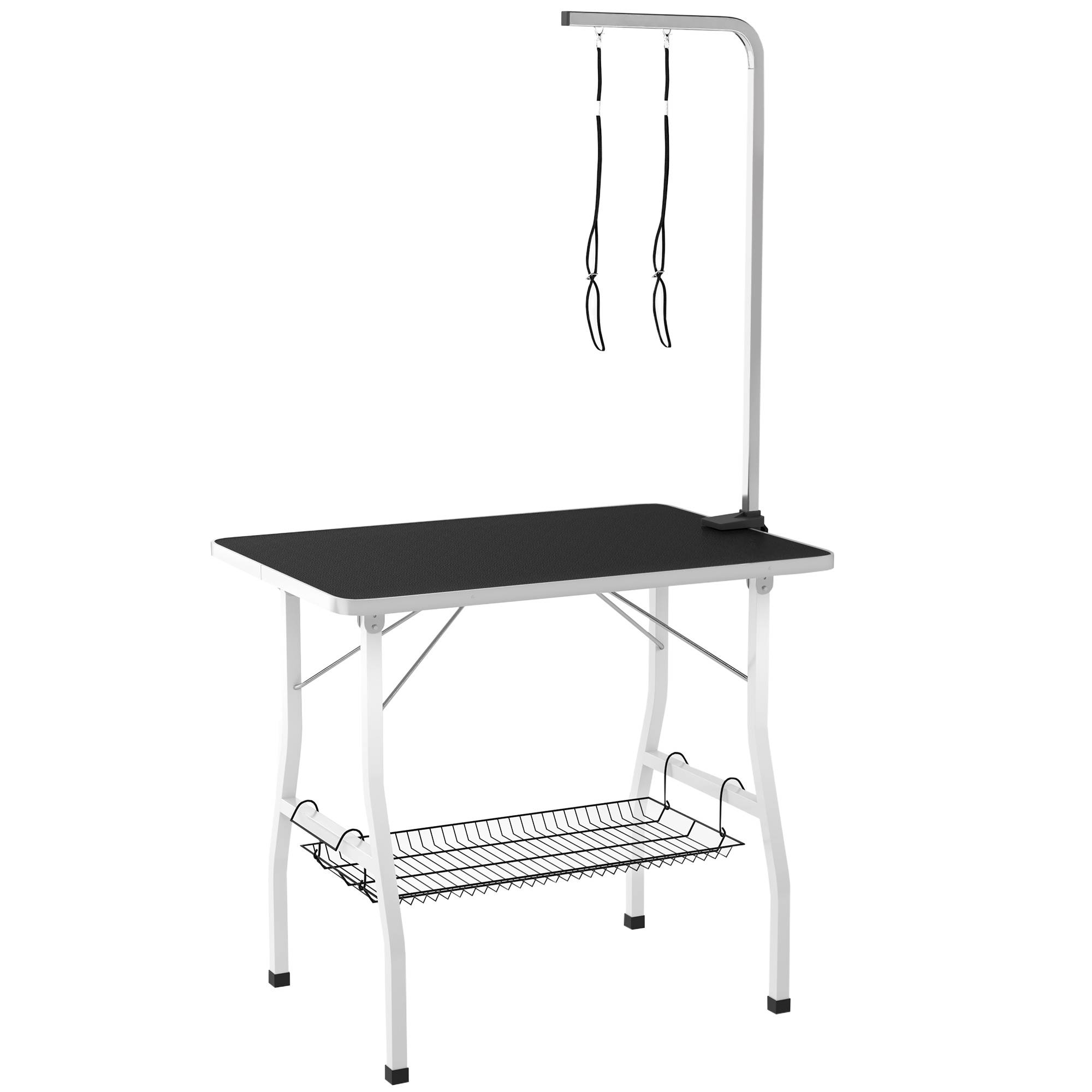 ComfortXL - Table de toilettage chien acier caoutchouc 90 x 60 cm antidérapante pliante - ComfortXL Outdoor Living - Image 1