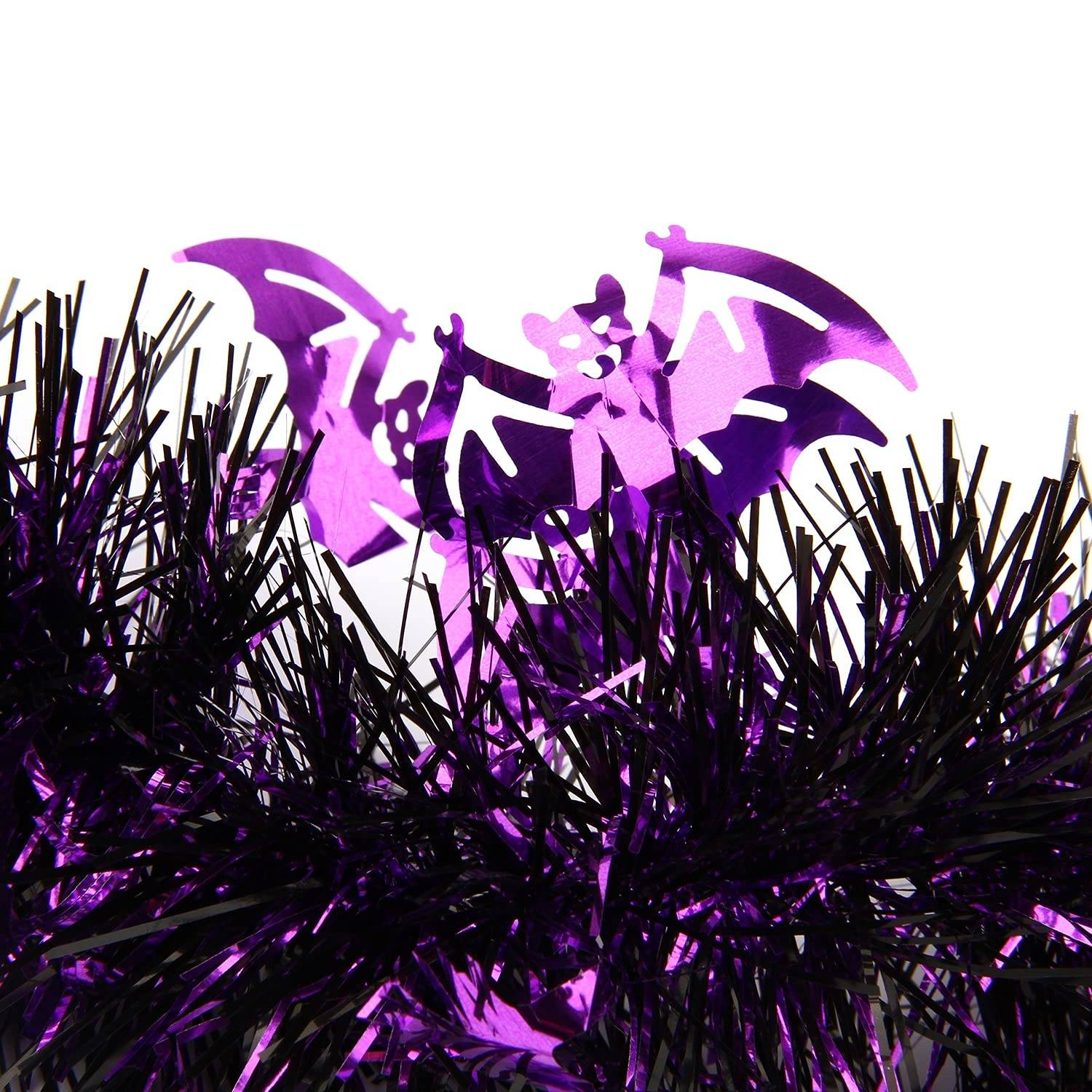 8 rubans décoratifs citrouilles d'Halloween, guirlandes scintillantes, idéales pour les sapins de Noël et les décorations de fête (chauves-souris). - Image 7