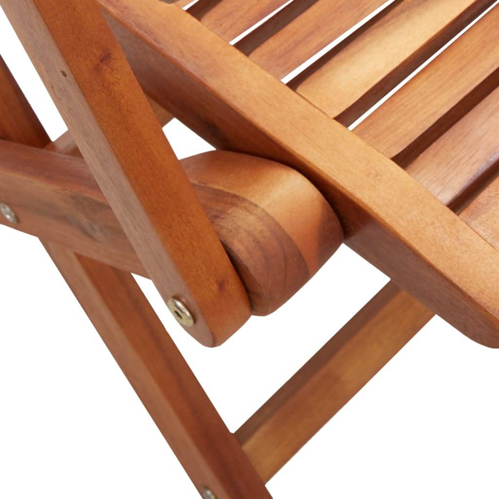 Chaises de jardin pliantes bois d'acacia naturel lot de 2 57 x 66 x 95 cm - PANGIVO - Image 9