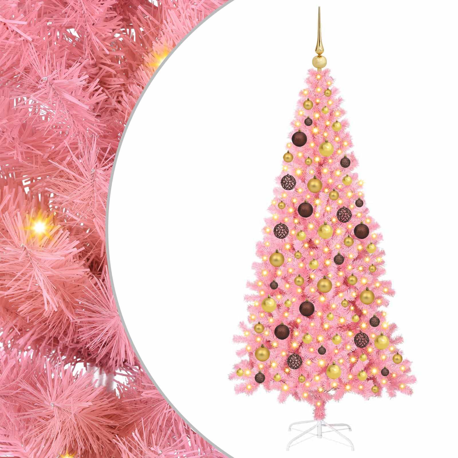 Vidaxl - Sapin de Noël Rose 180 cm PVC vidaXL 3396426 - Image 2