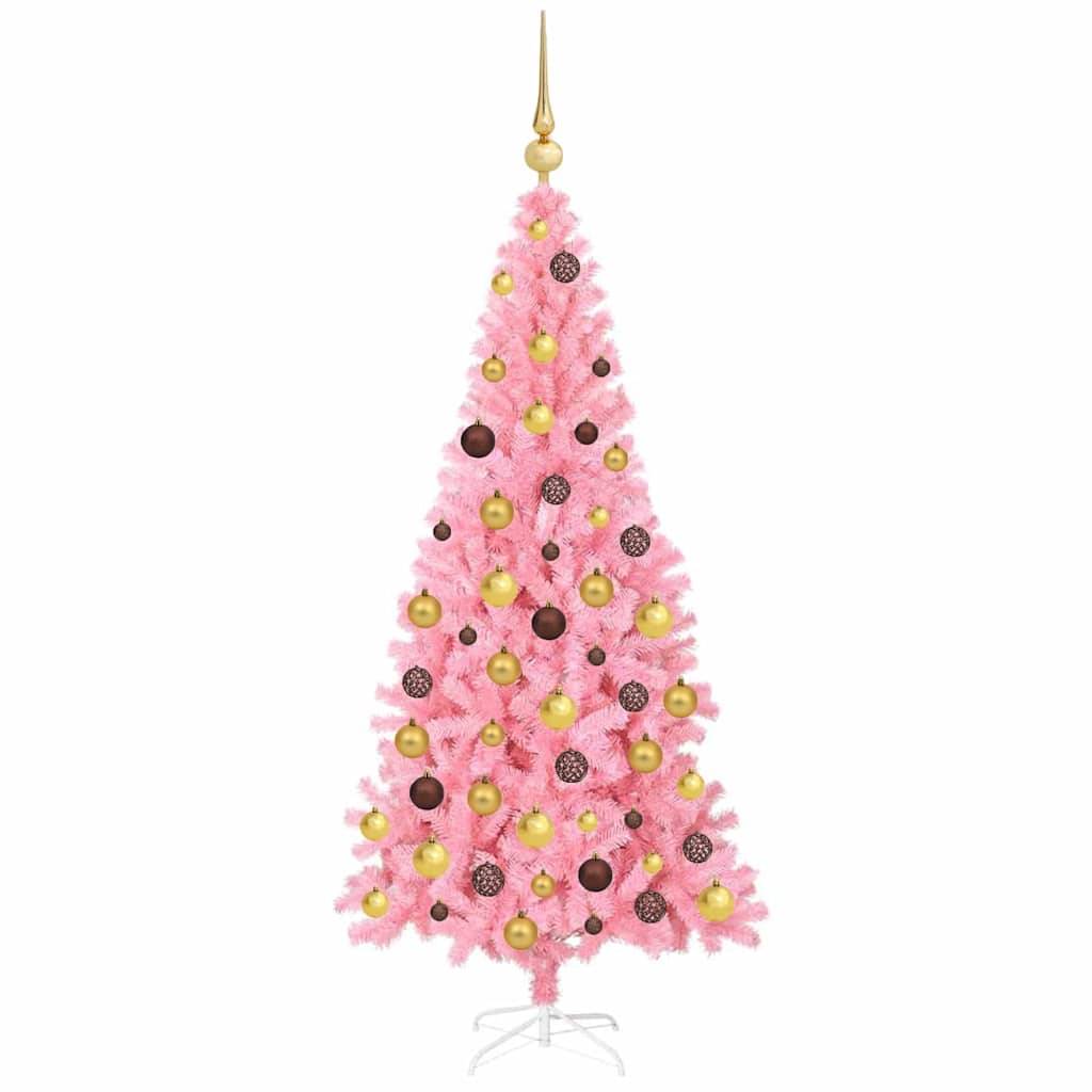 Vidaxl - Sapin de Noël Rose 180 cm PVC vidaXL 3396426 - Image 4