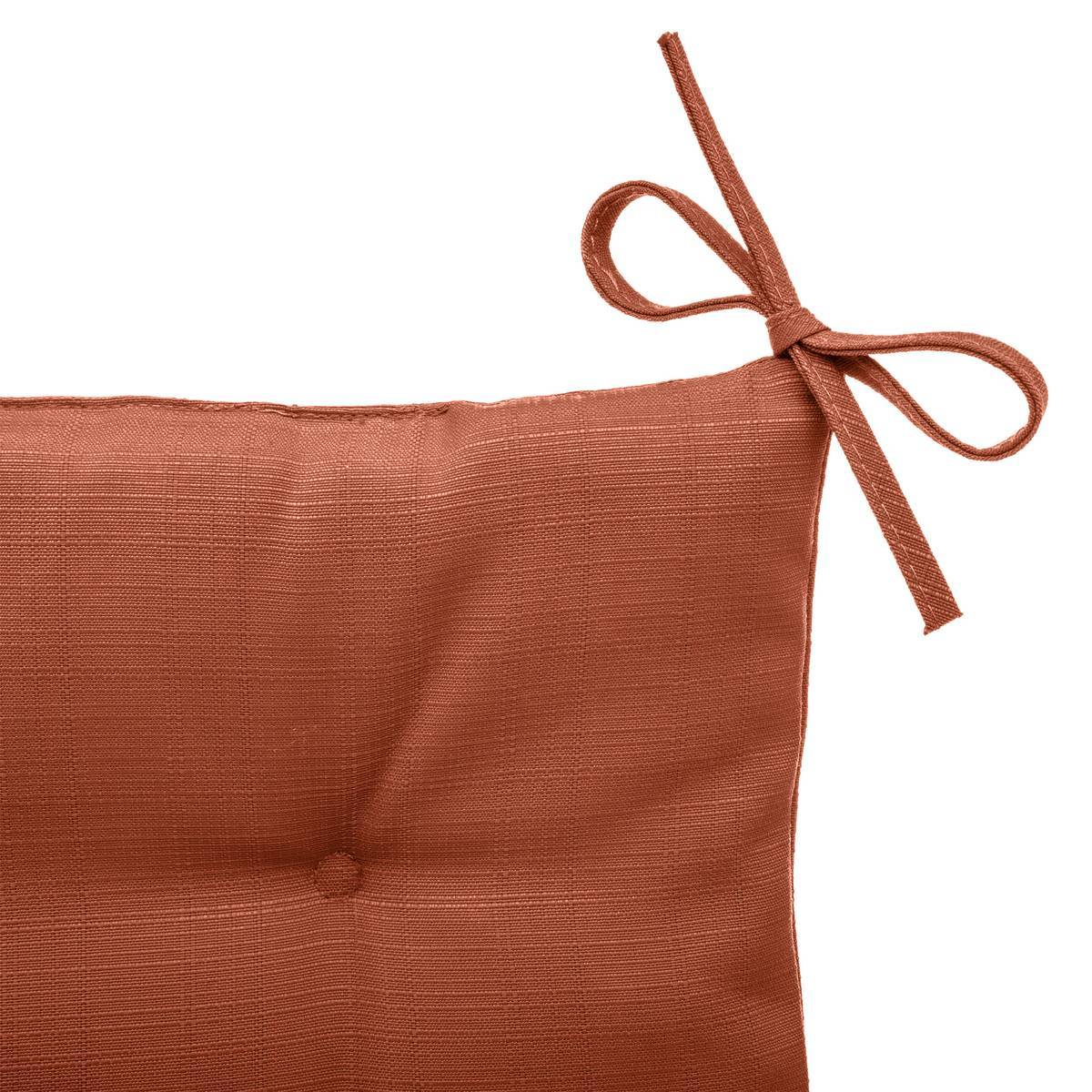 Hesperide - Galette de chaise carrée 4 points "Korai" terracotta 40x40x4cm en polyester Hespéride - Image 2