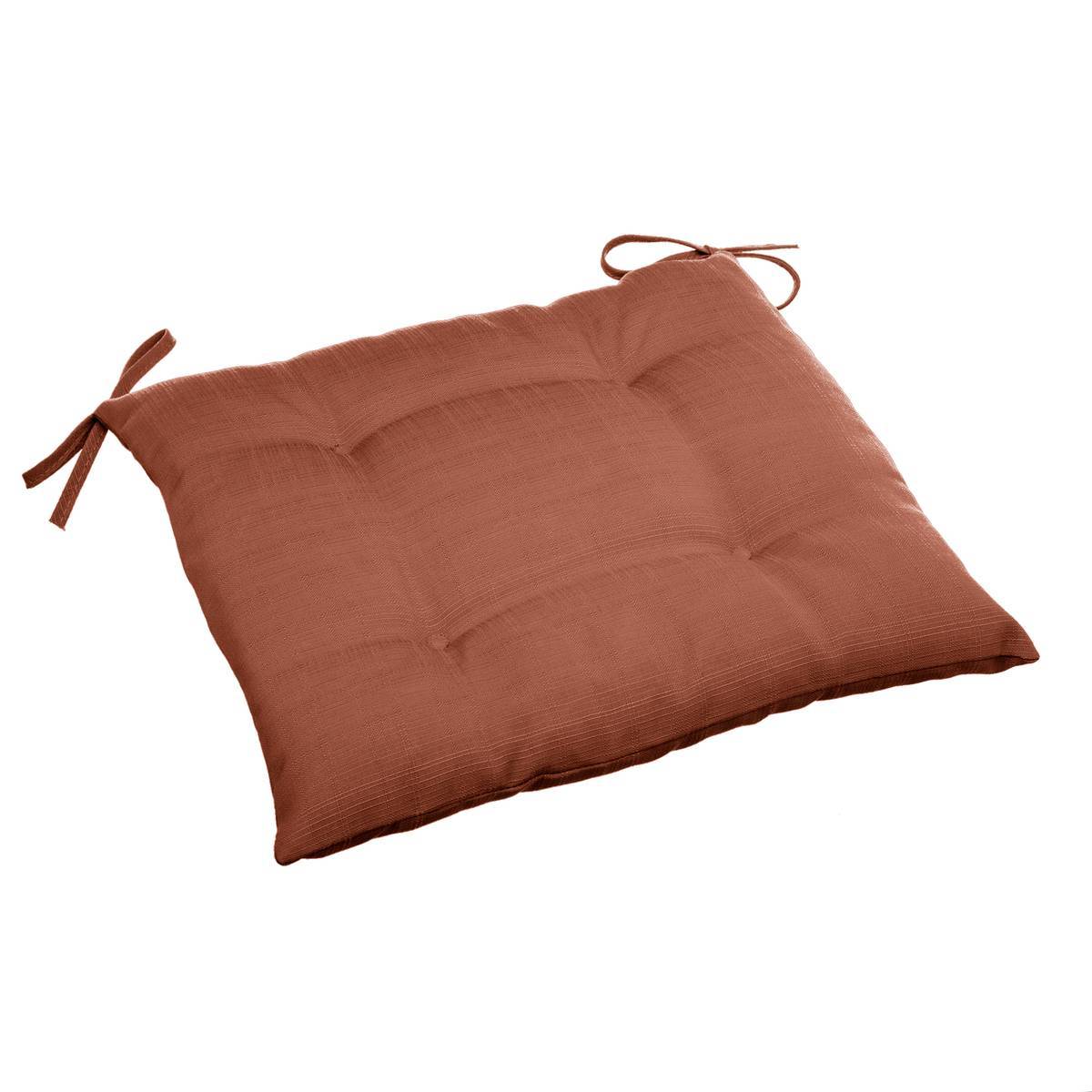 Hesperide - Galette de chaise carrée 4 points "Korai" terracotta 40x40x4cm en polyester Hespéride - Image 1